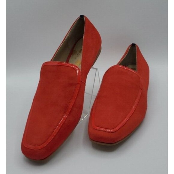 Boden Red Suede Leather Flat Slip On Loafer Women's Shoe Size 38 / 7.5 - Picture 1 of 14